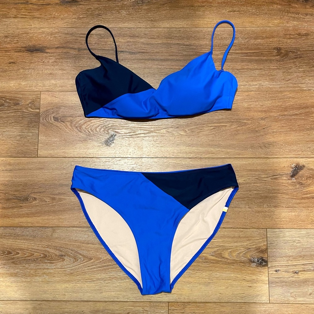 Marina Top and Diagonal Mid Rise Bottom Bikini